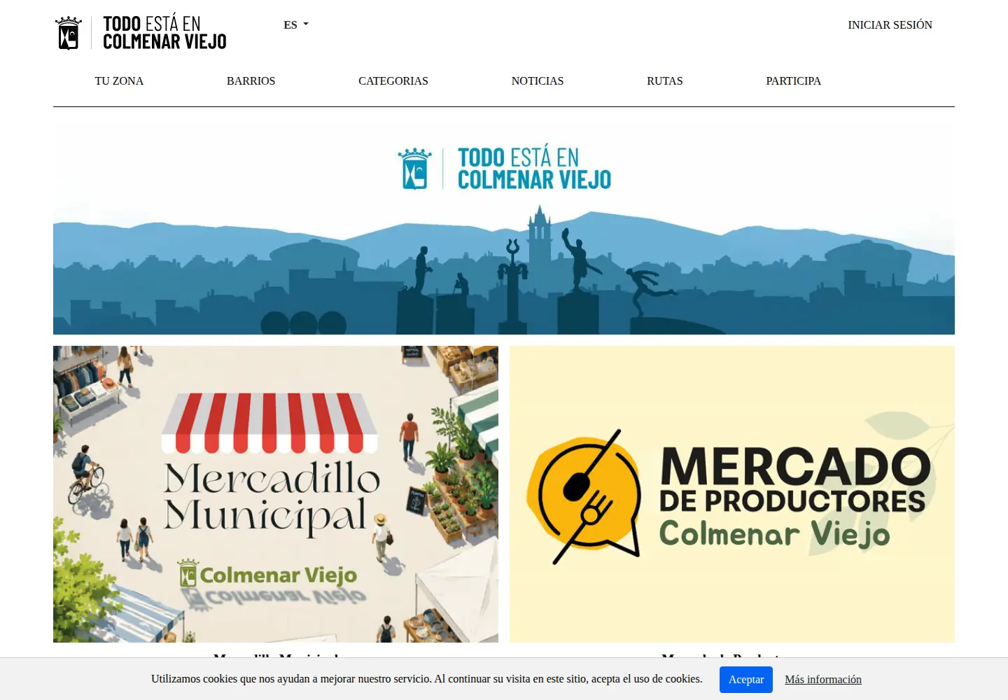 Captured homepage of todoestaencolmenarviejo.com in the current scan