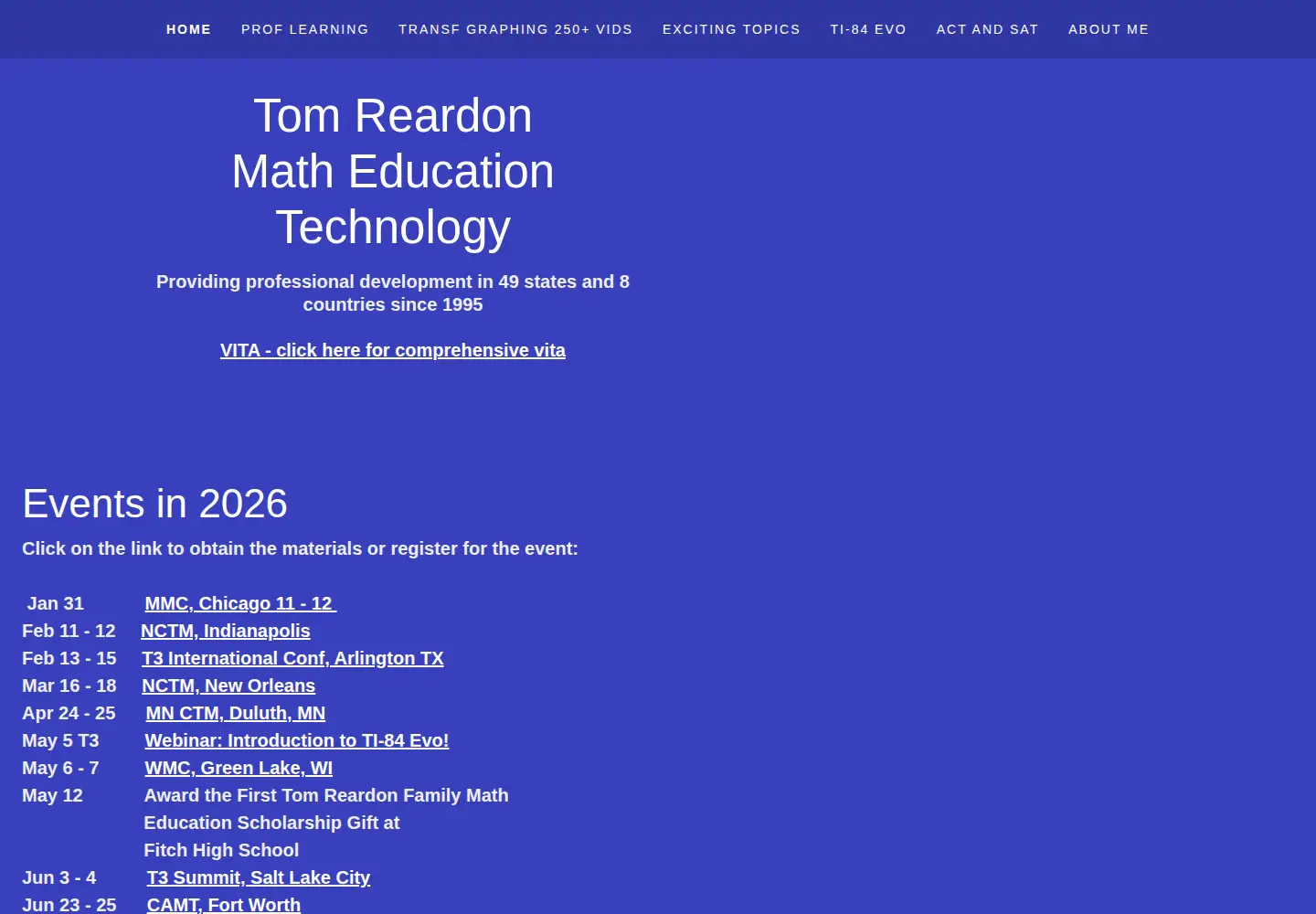 Screenshot of tomreardon.com