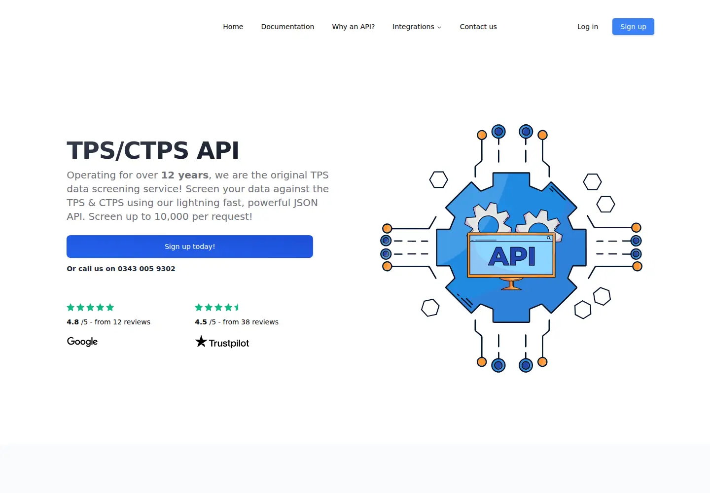 Screenshot of tpsapi.com