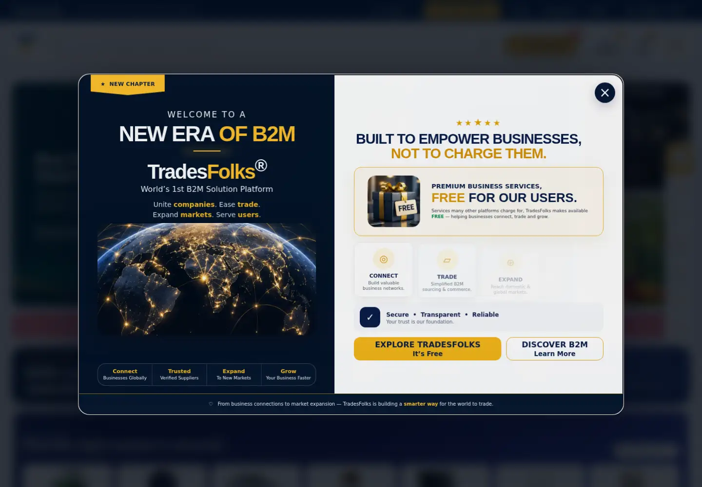 Captured homepage of tradesfolks.com in the current scan
