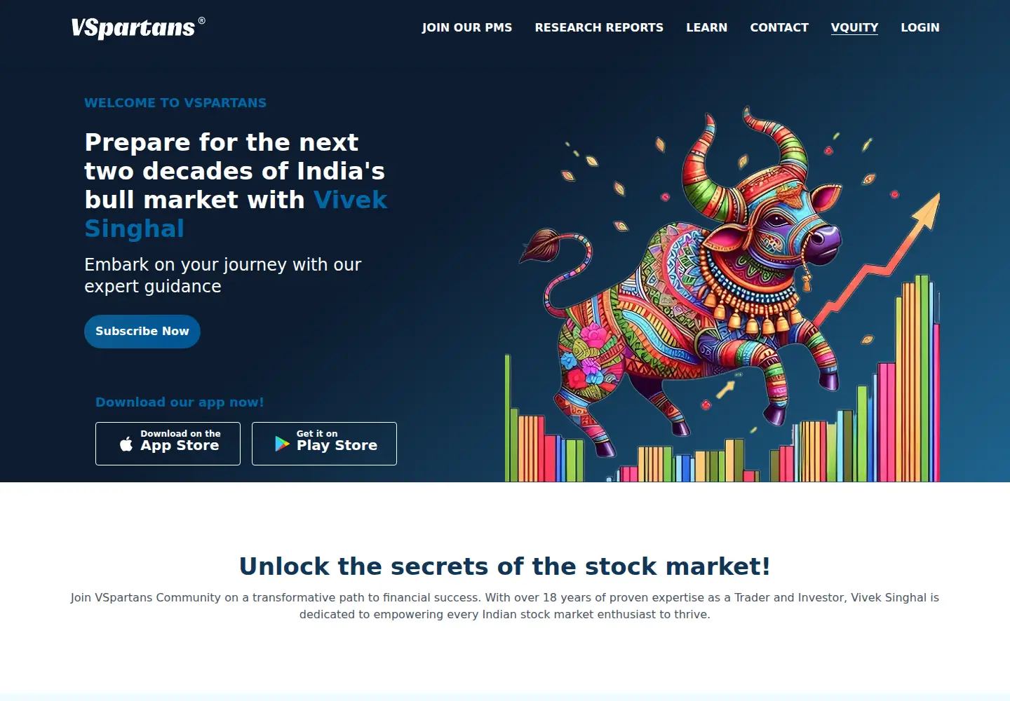 Screenshot of tradingwithvivek.com