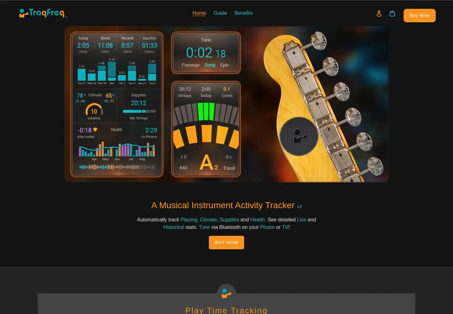 Screenshot of traqfreq.com