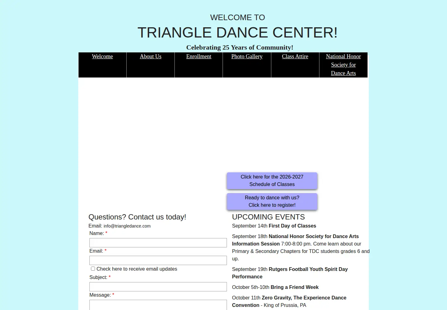Screenshot of triangledance.com