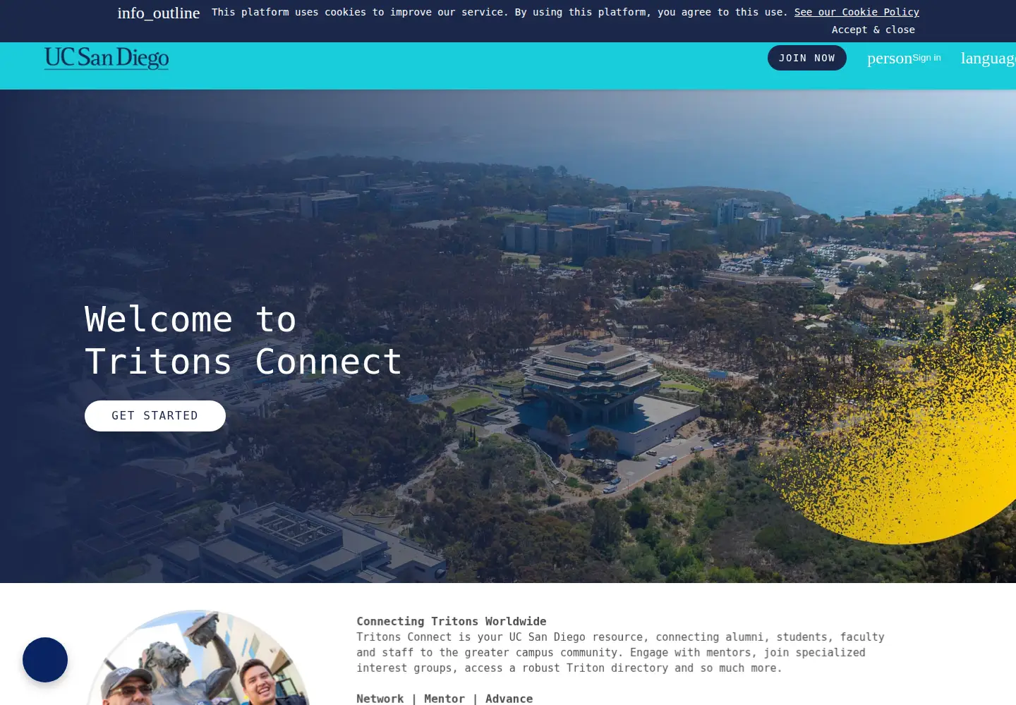 Screenshot of tritonsconnect.com