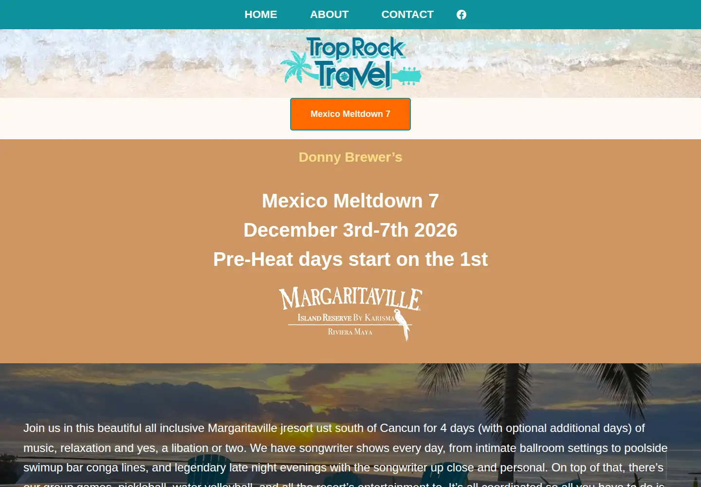 Screenshot of troprocktravel.com