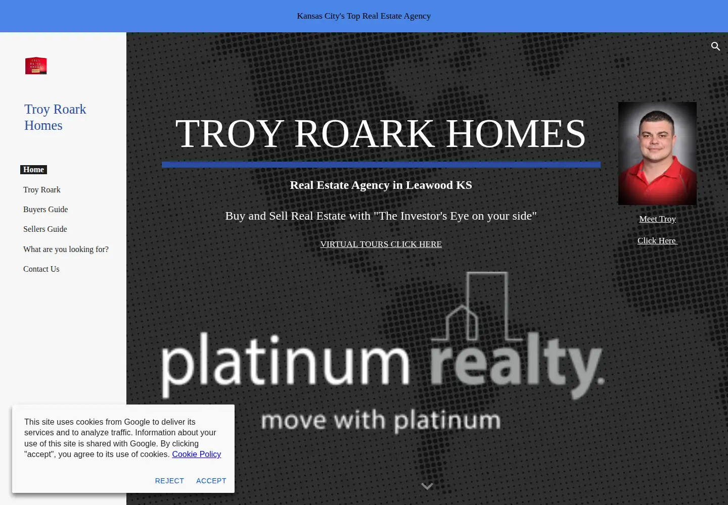 Screenshot of troyhomeskc.com