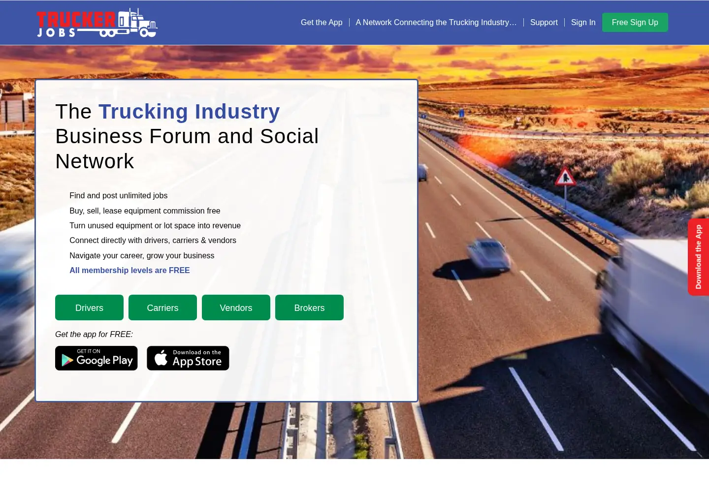 Captured homepage of trucker-jobs.com in the current scan
