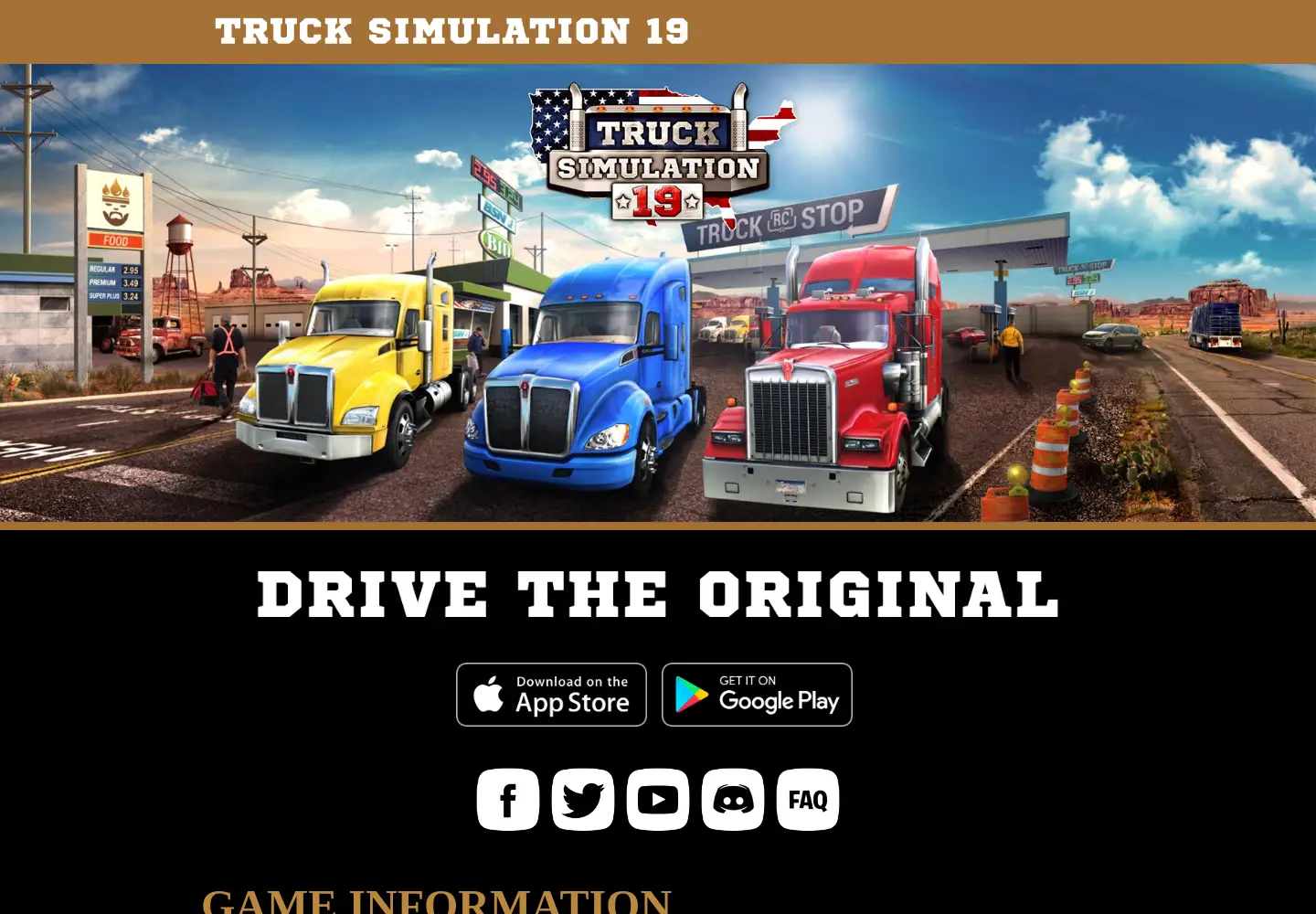 Captured homepage of trucksimulation19.com in the current scan
