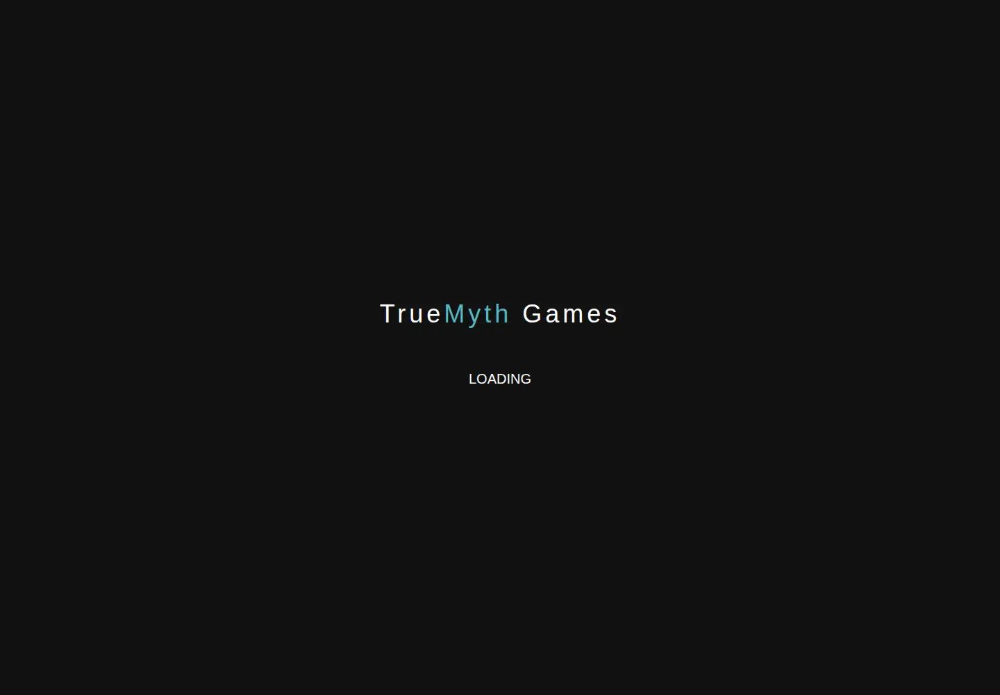 Captured homepage of truemythgames.com in the current scan