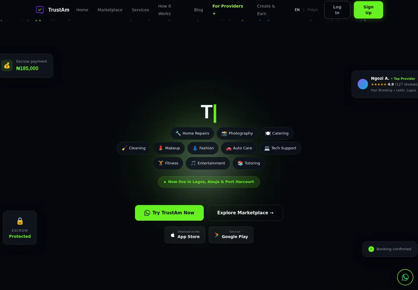 Screenshot of trustamai.com