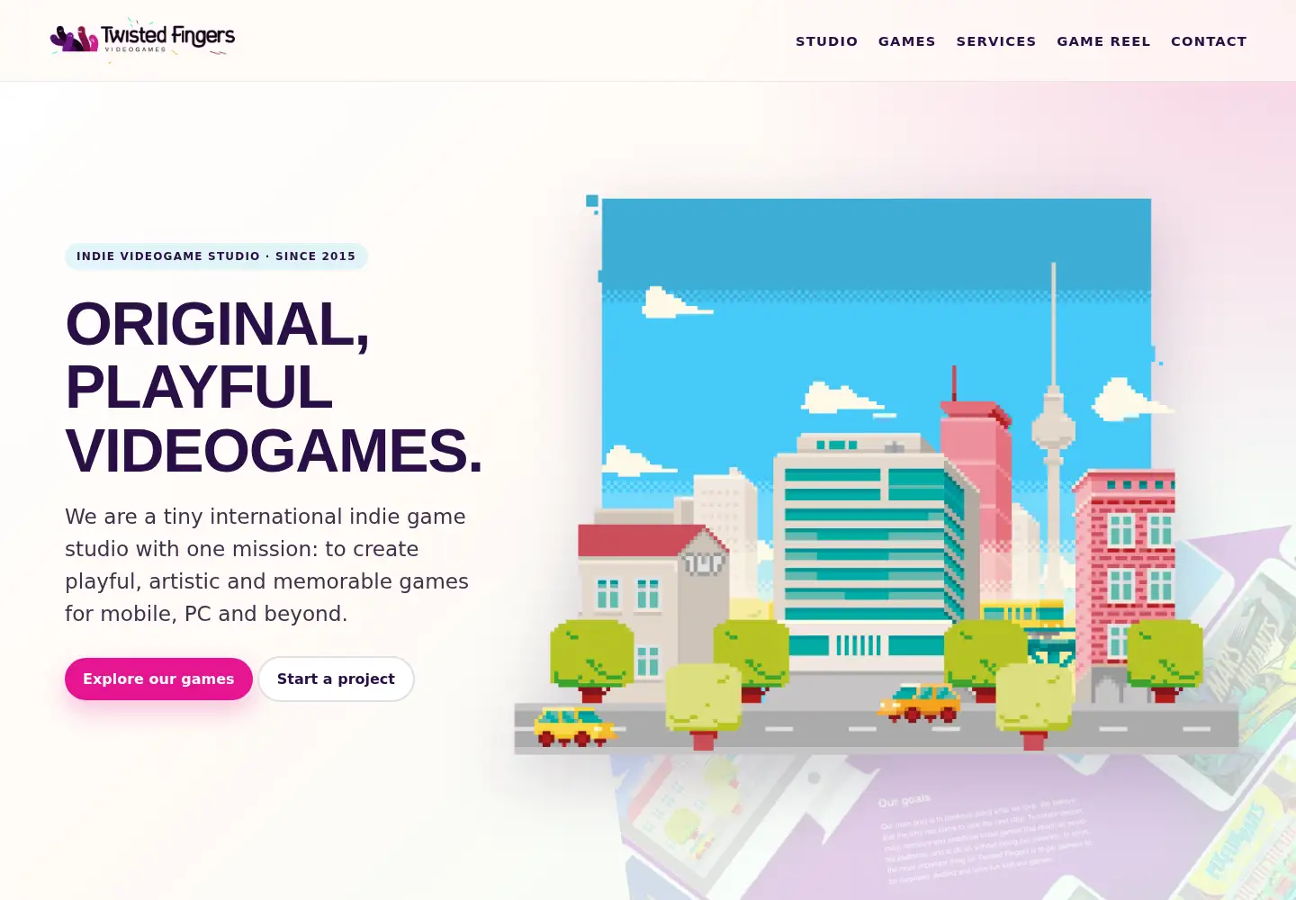 Screenshot of twistedfingersgames.com