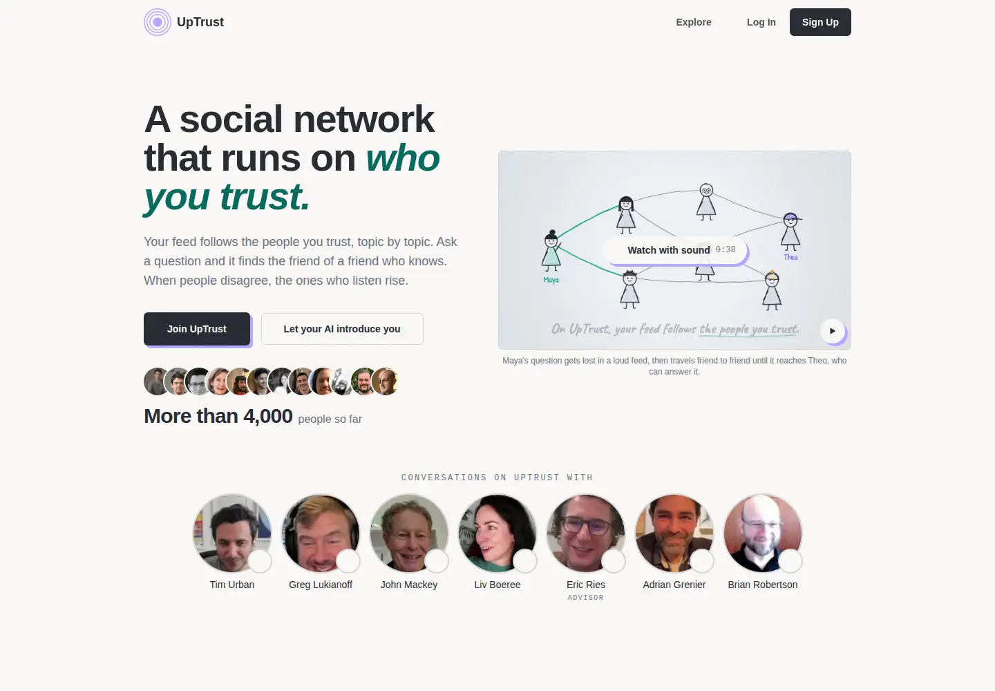 Screenshot of uptrusting.com