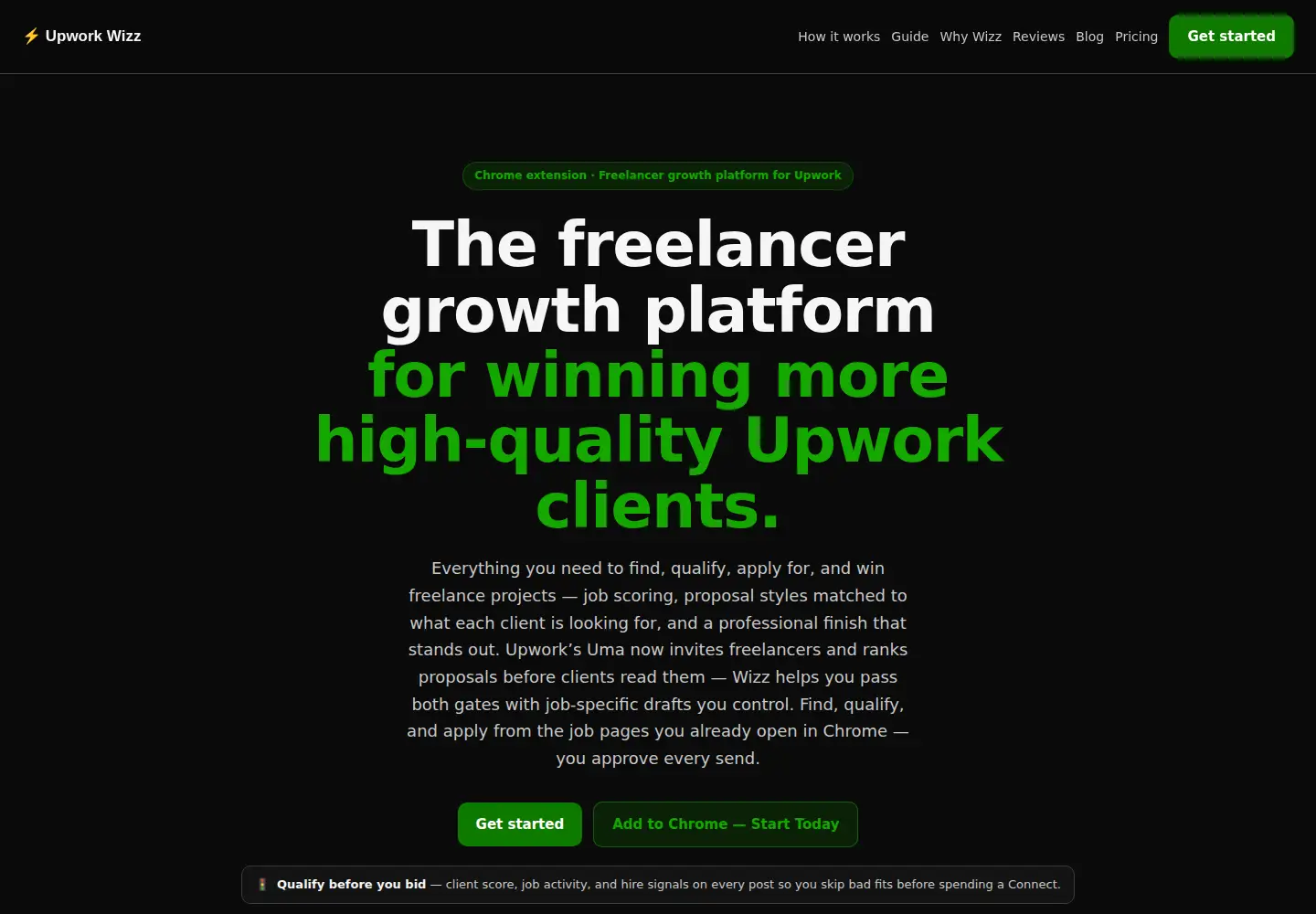 Screenshot of upworkwizz.com