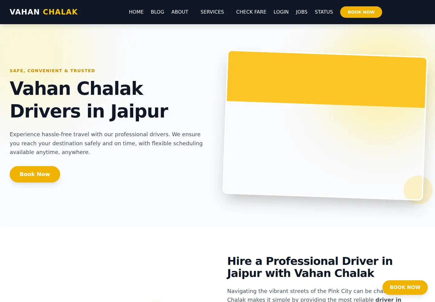 Screenshot of vahanchalak.com