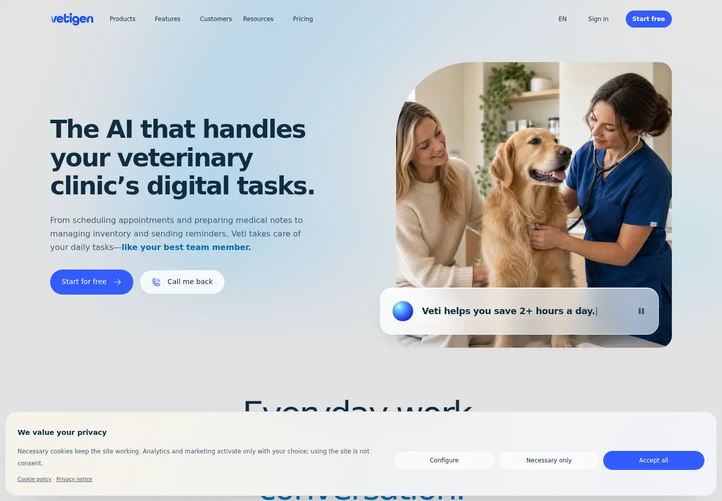Screenshot of vetigen.com