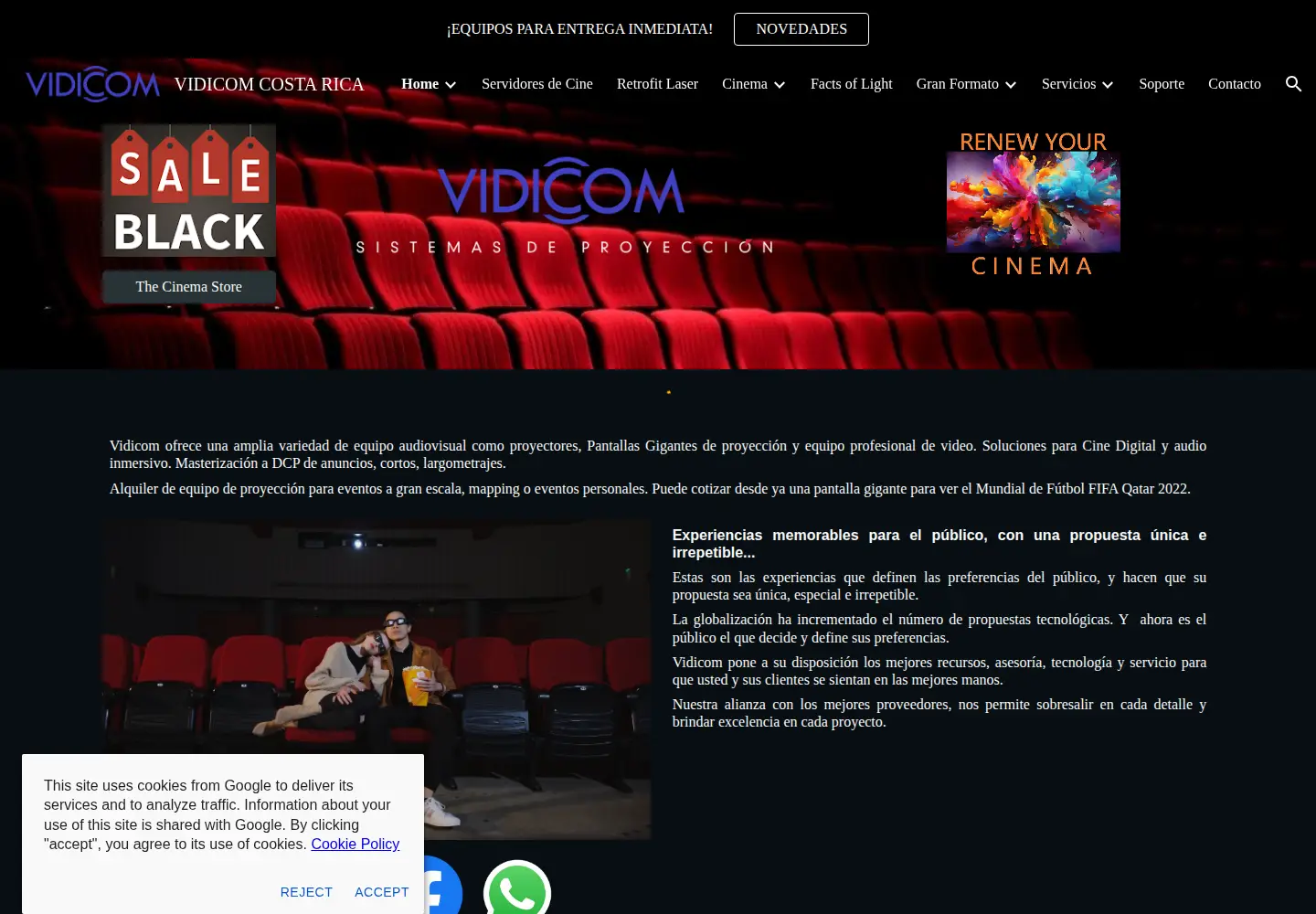 Screenshot of vidicomcr.com