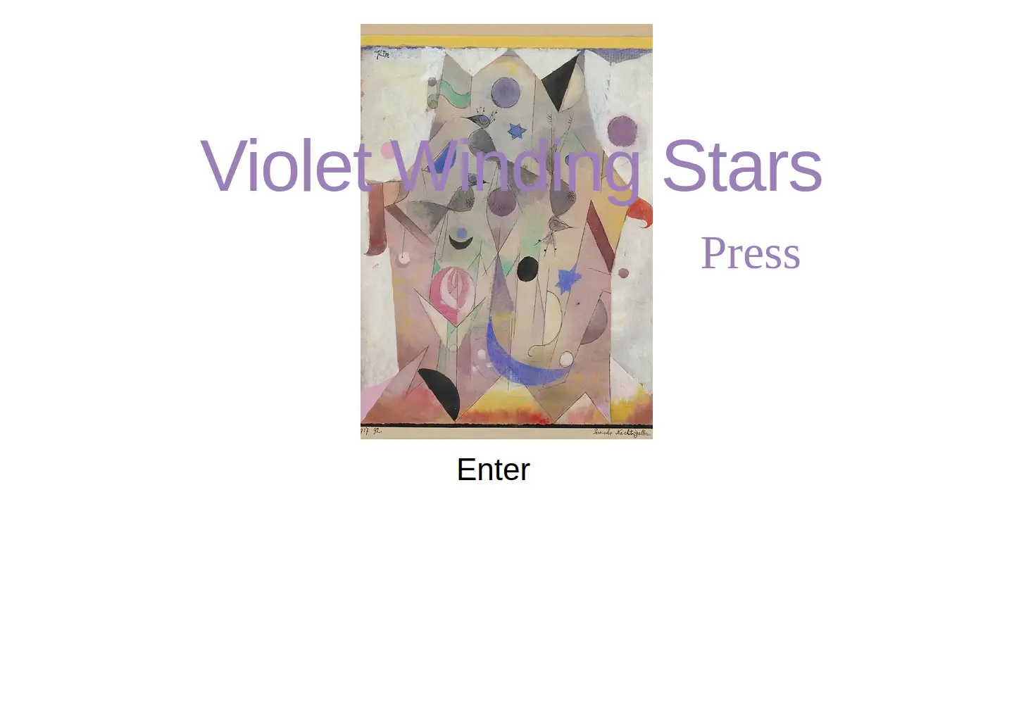 Captured homepage of violetwindingstarspress.com in the current scan