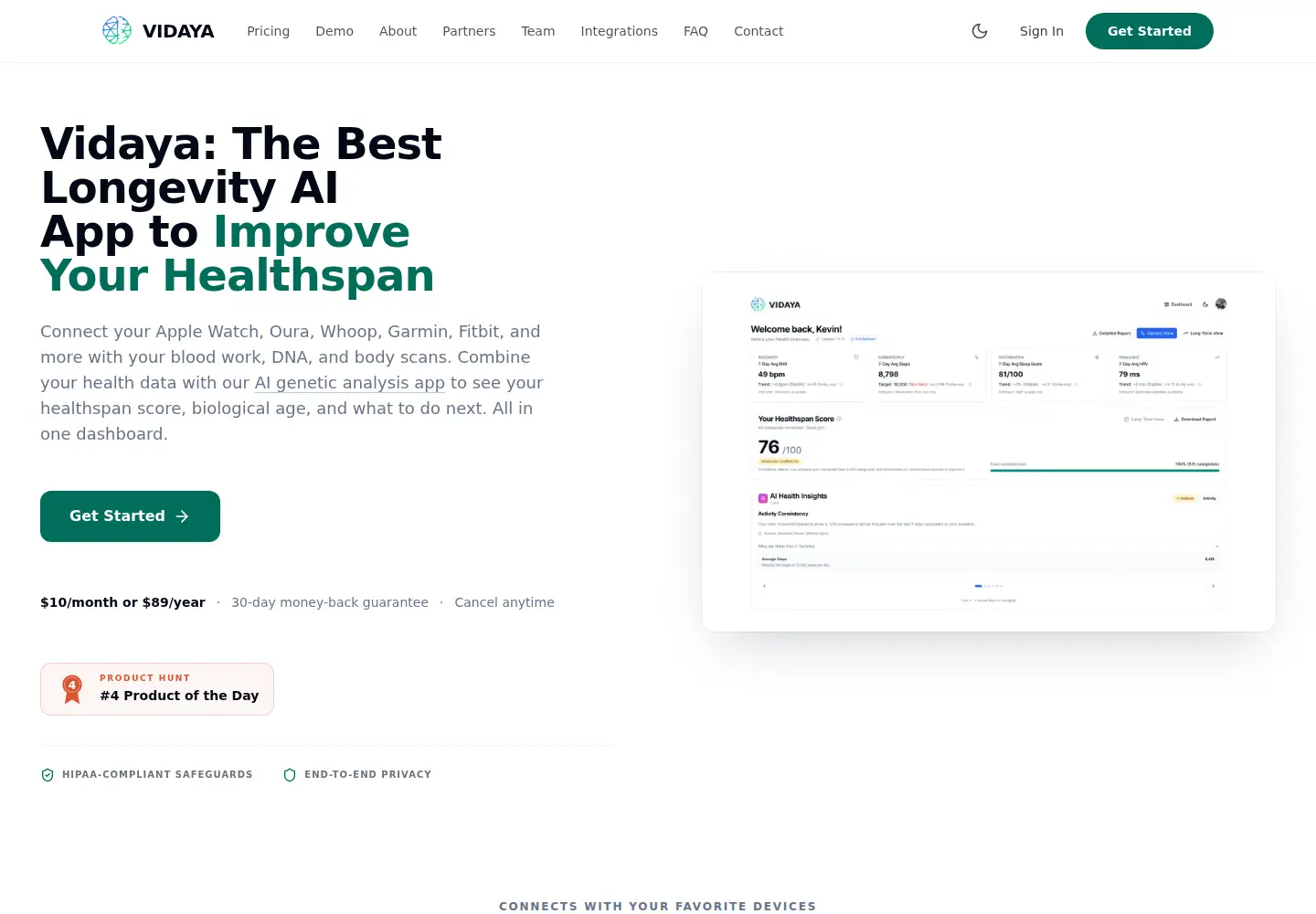 Screenshot of vitalityaihealth.com