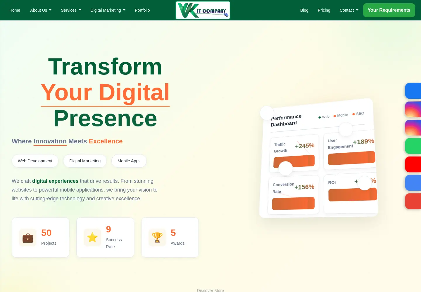 Captured homepage of vkitcompany.com in the current scan