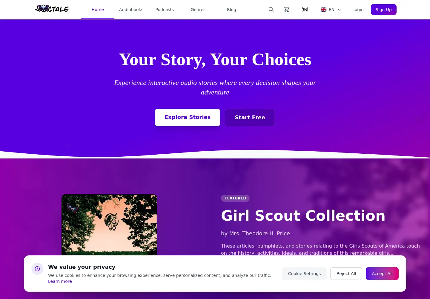 Screenshot of voctale.com