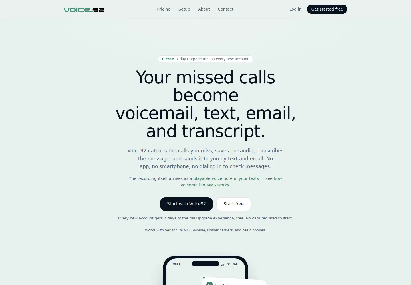 Screenshot of voice92.com