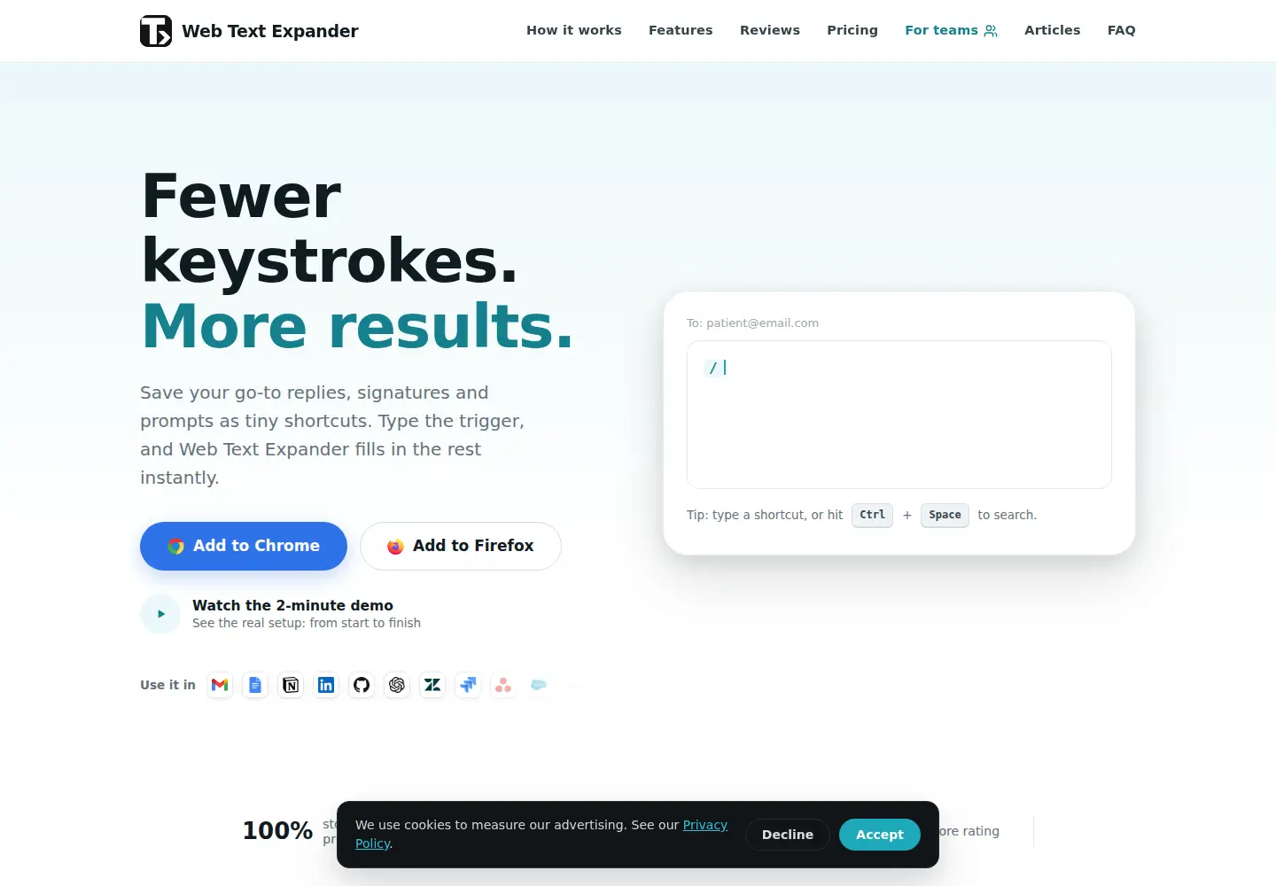 Screenshot of webtextexpander.com