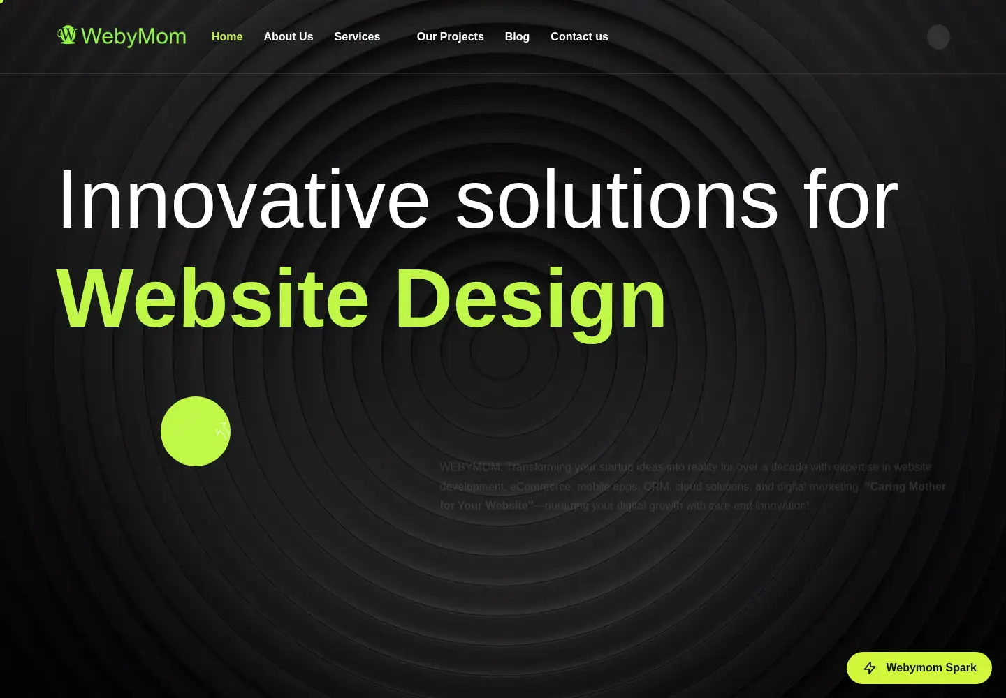 Screenshot of webymom.com