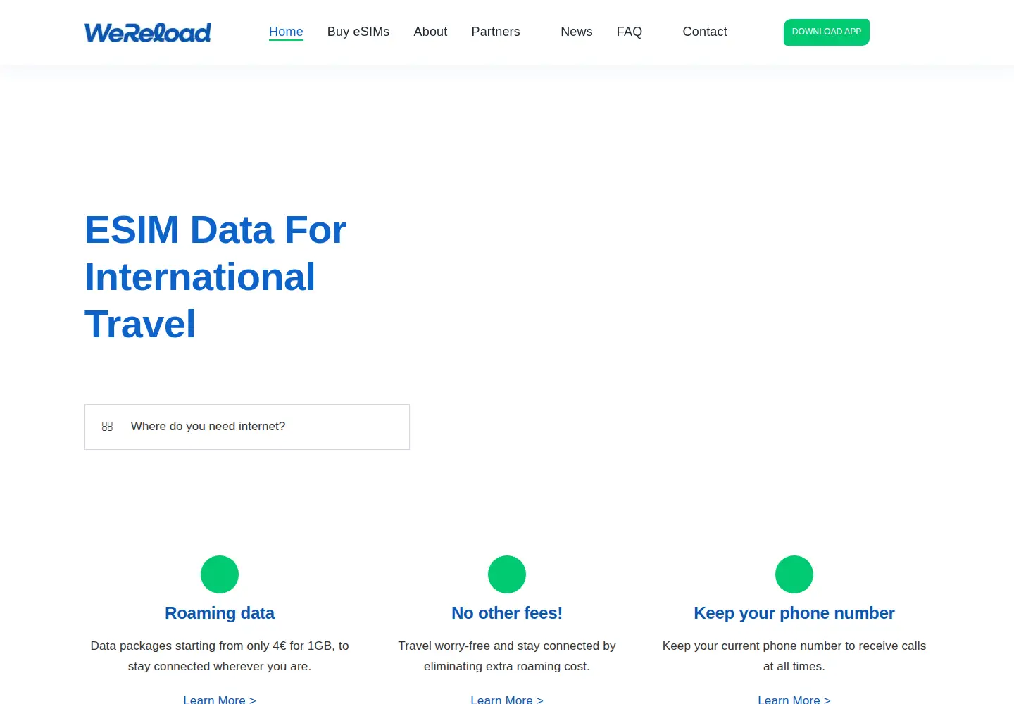 Captured homepage of wereload.com in the current scan
