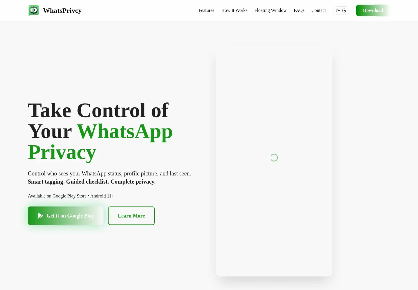 Screenshot of whatsprivcy.com