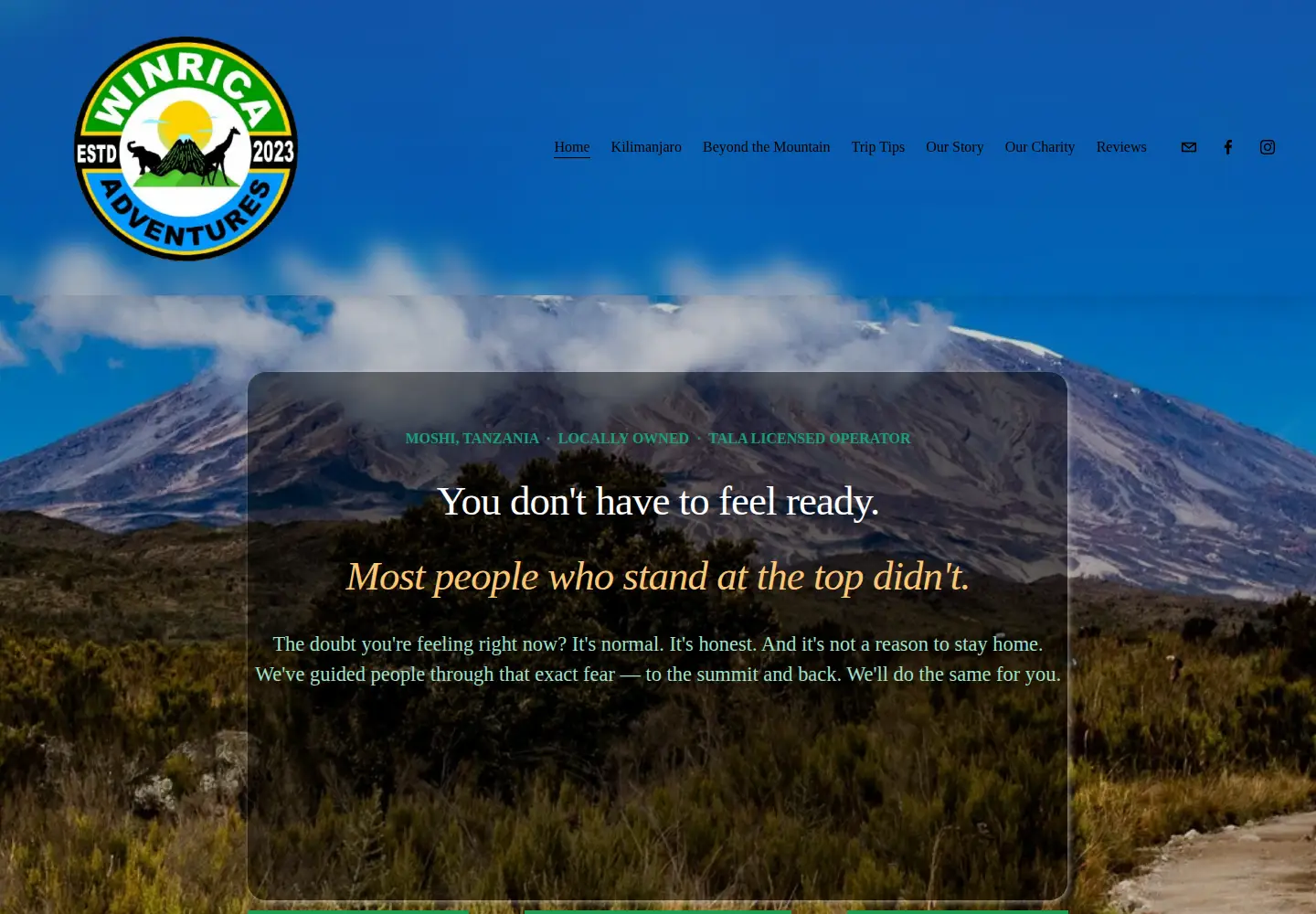 Screenshot of winricaadventures.com