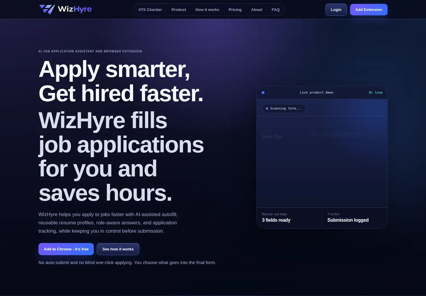 Screenshot of wizhyre.com