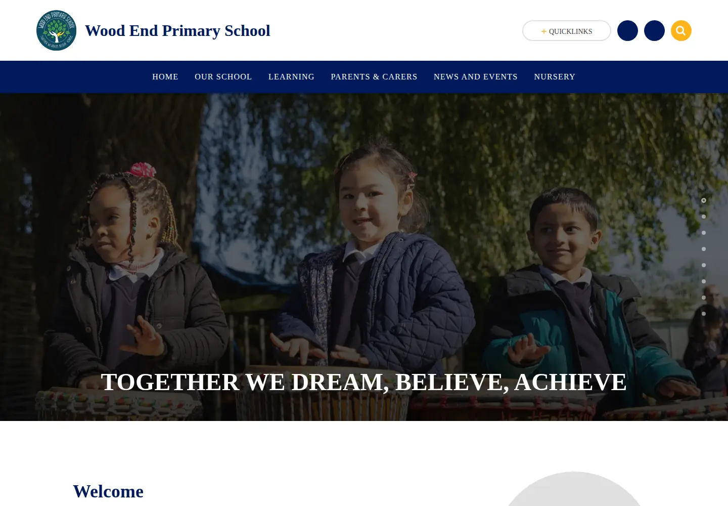 Captured homepage of woodendprimaryschool.com in the current scan