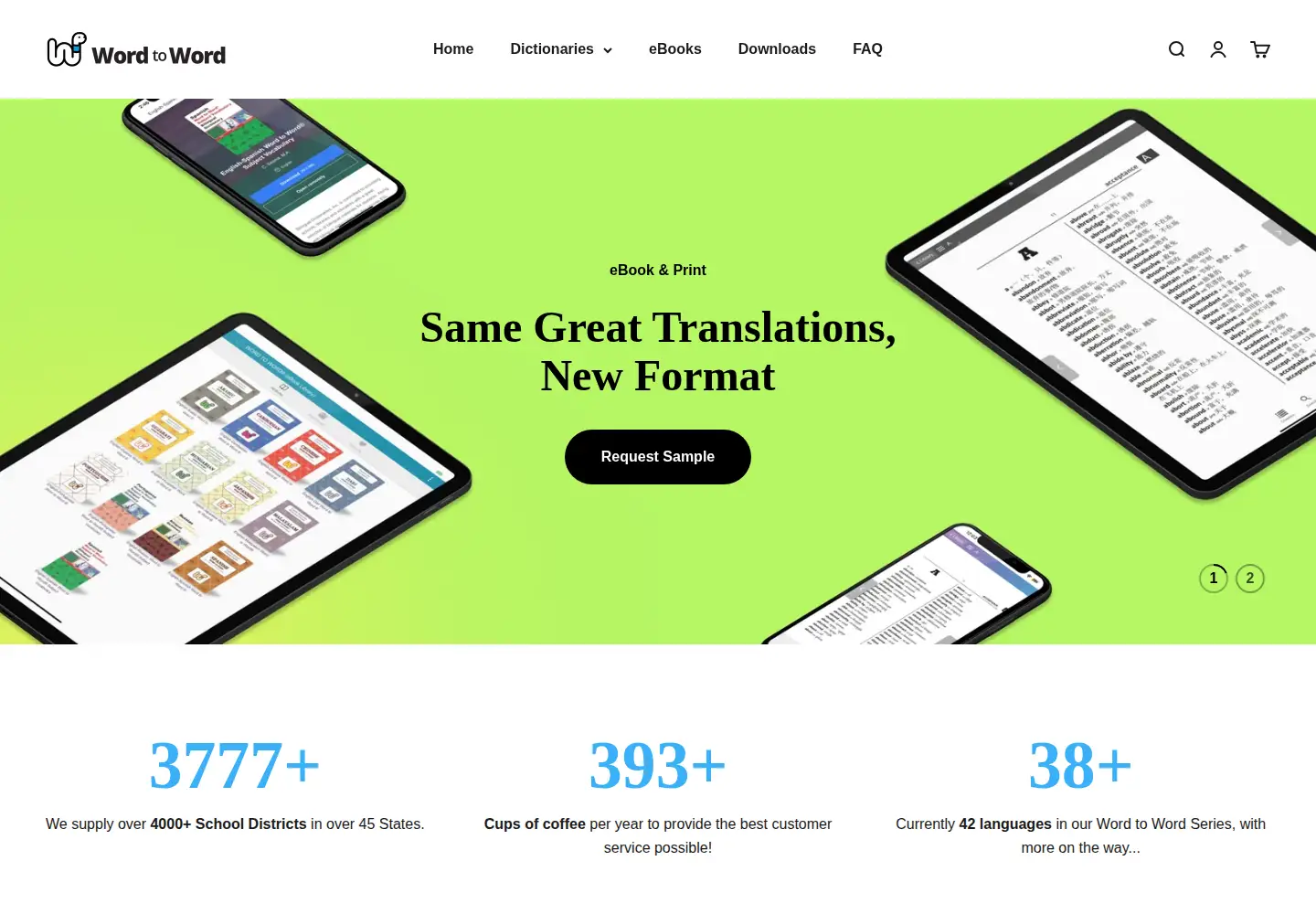 Screenshot of wordtoword.com