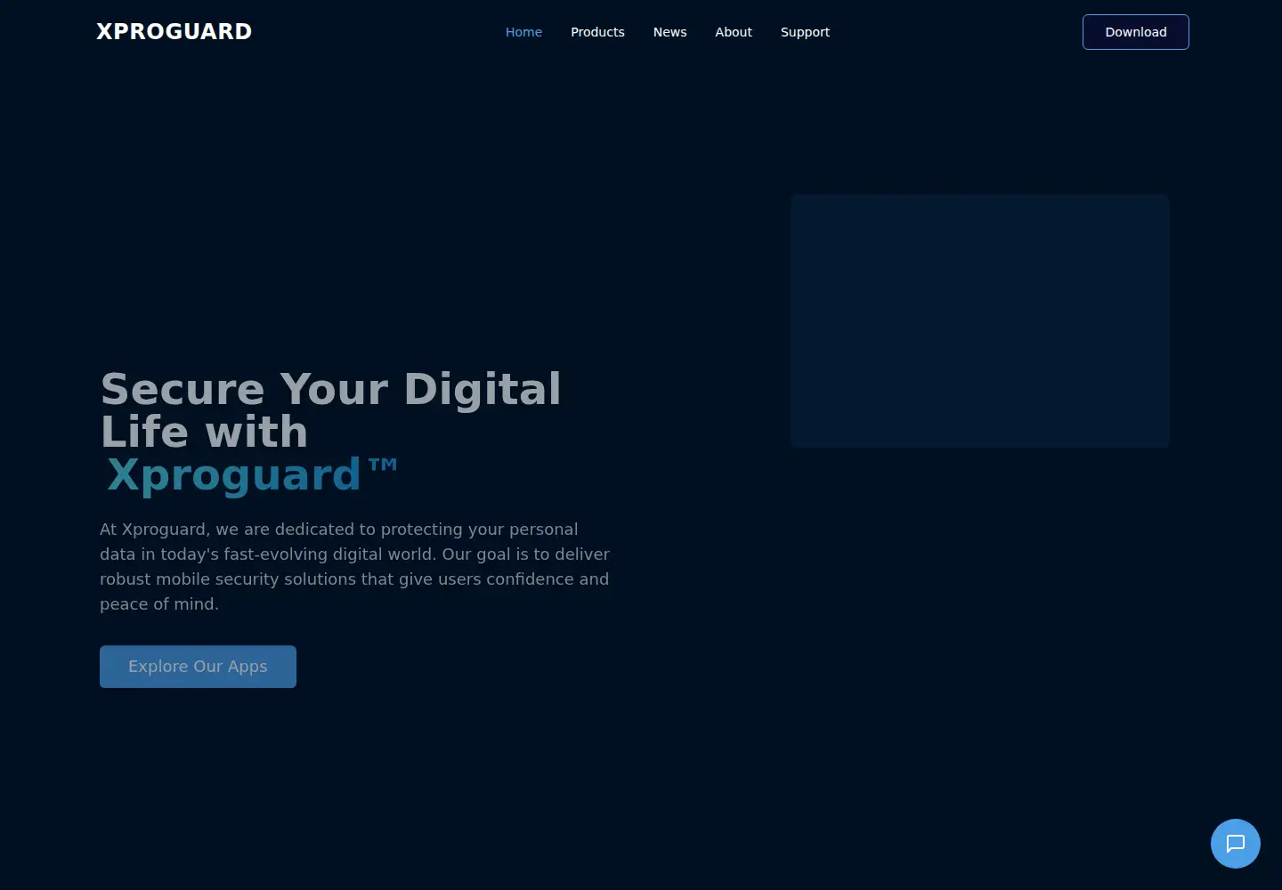Captured homepage of xproguard.com in the current scan
