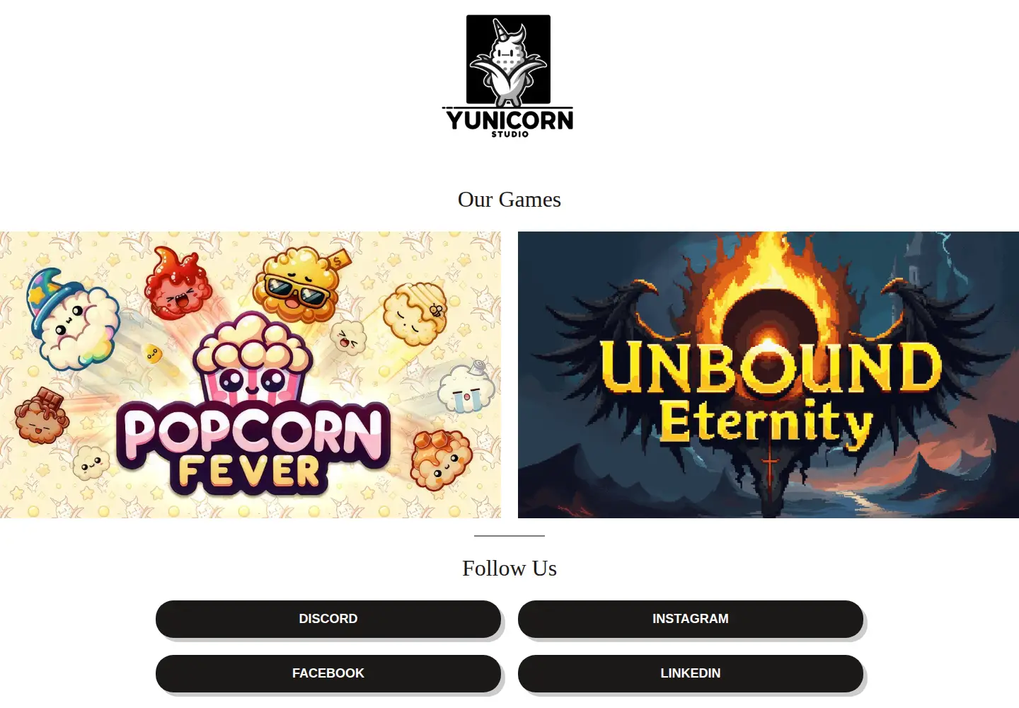 Captured homepage of yunicornstudio.com in the current scan