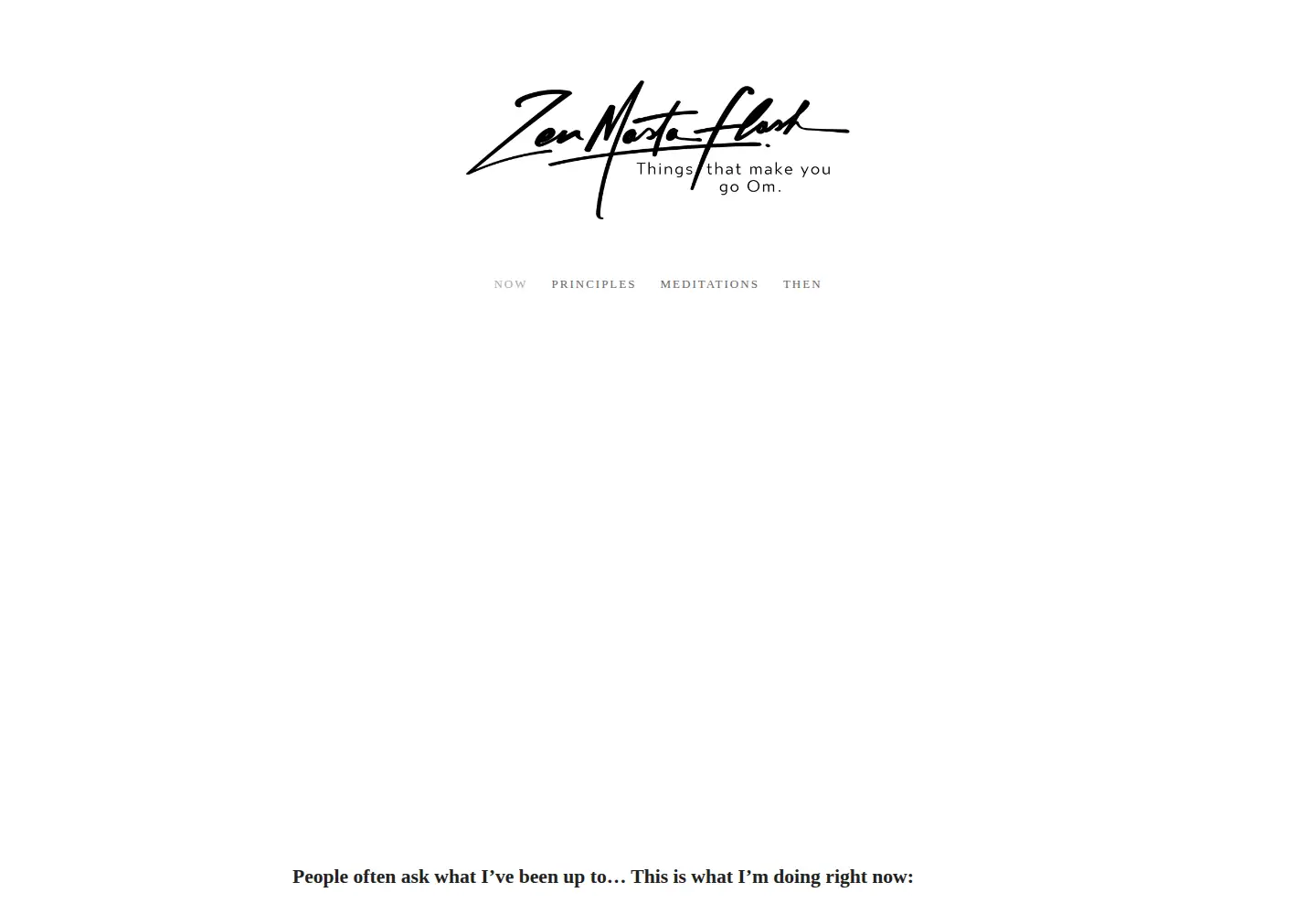 Captured homepage of zenmastaflash.com in the current scan