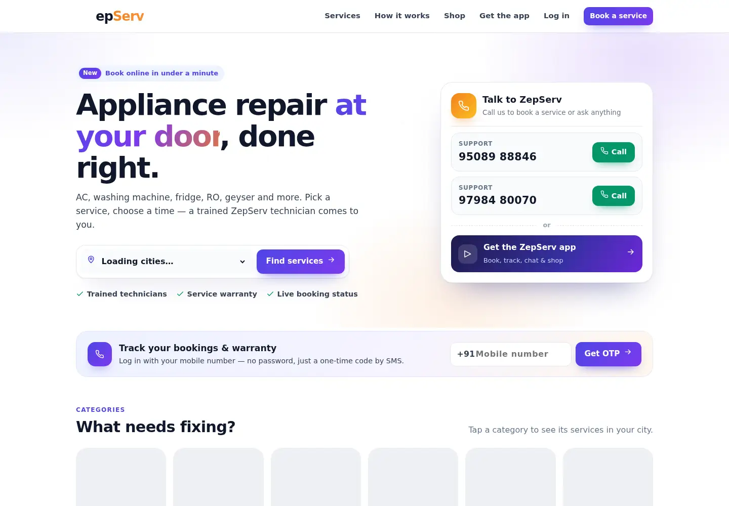 Screenshot of zepserv.com