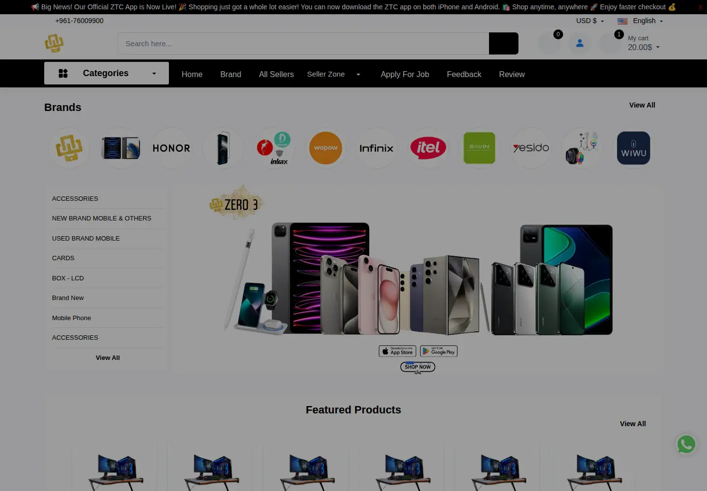 Captured homepage of zero3-co.com in the current scan