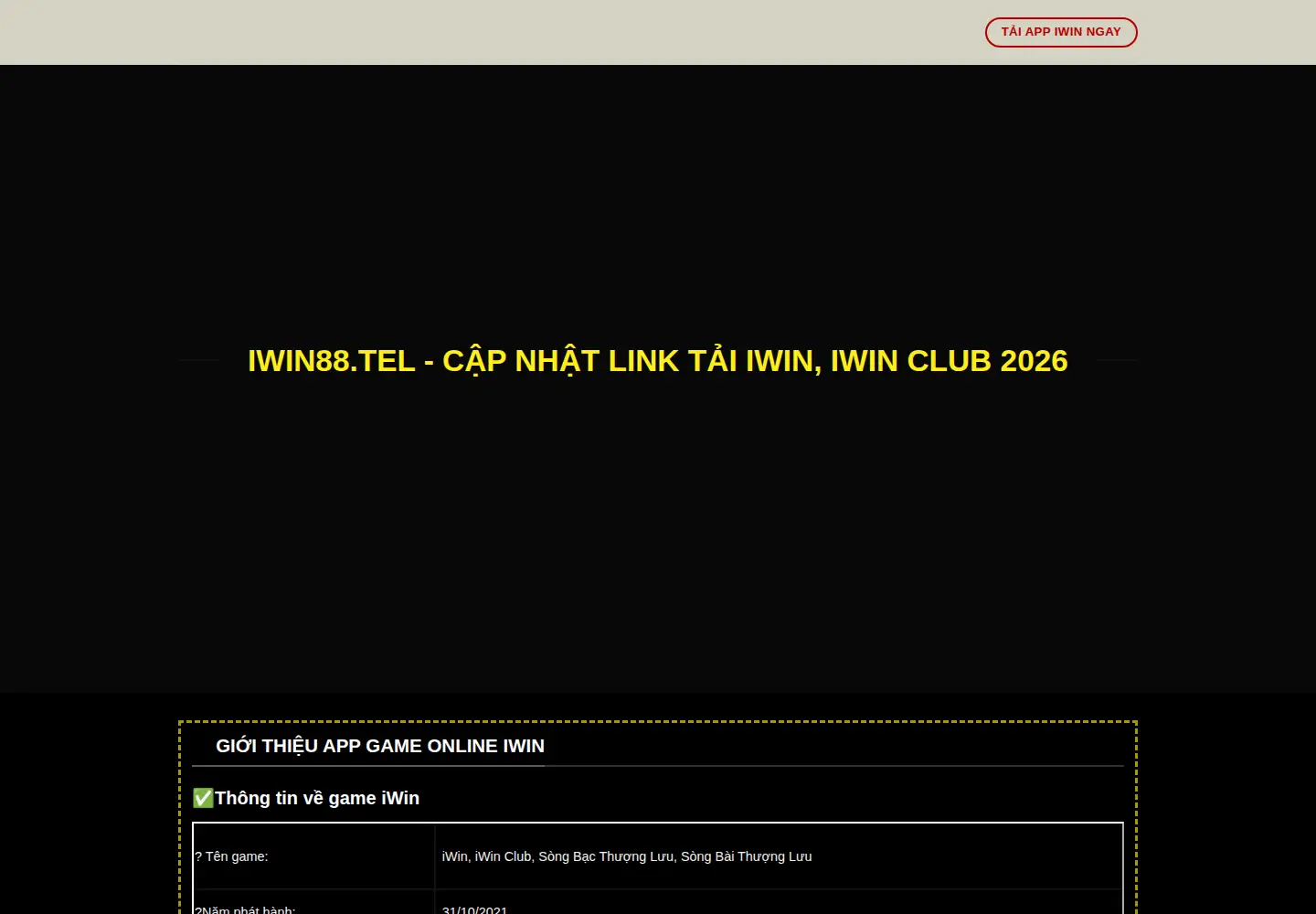 Captured homepage of iwin88.coupons in the current scan