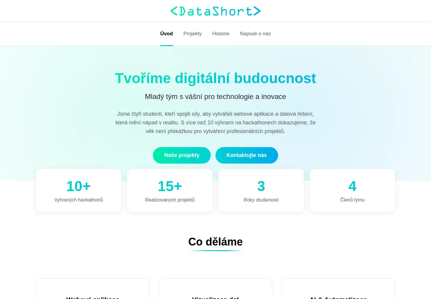 Screenshot of datashort.cz