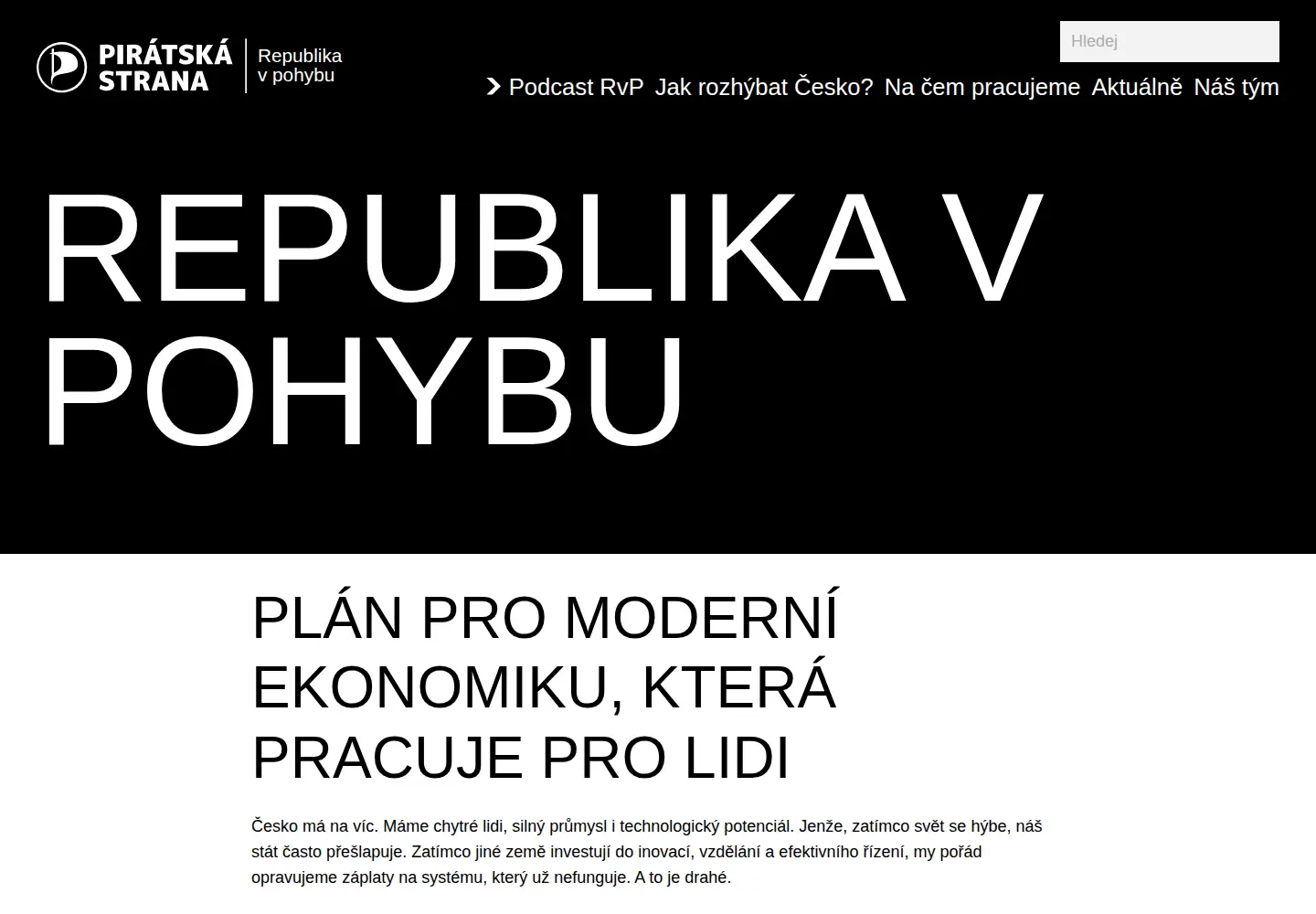 Screenshot of republikavpohybu.cz