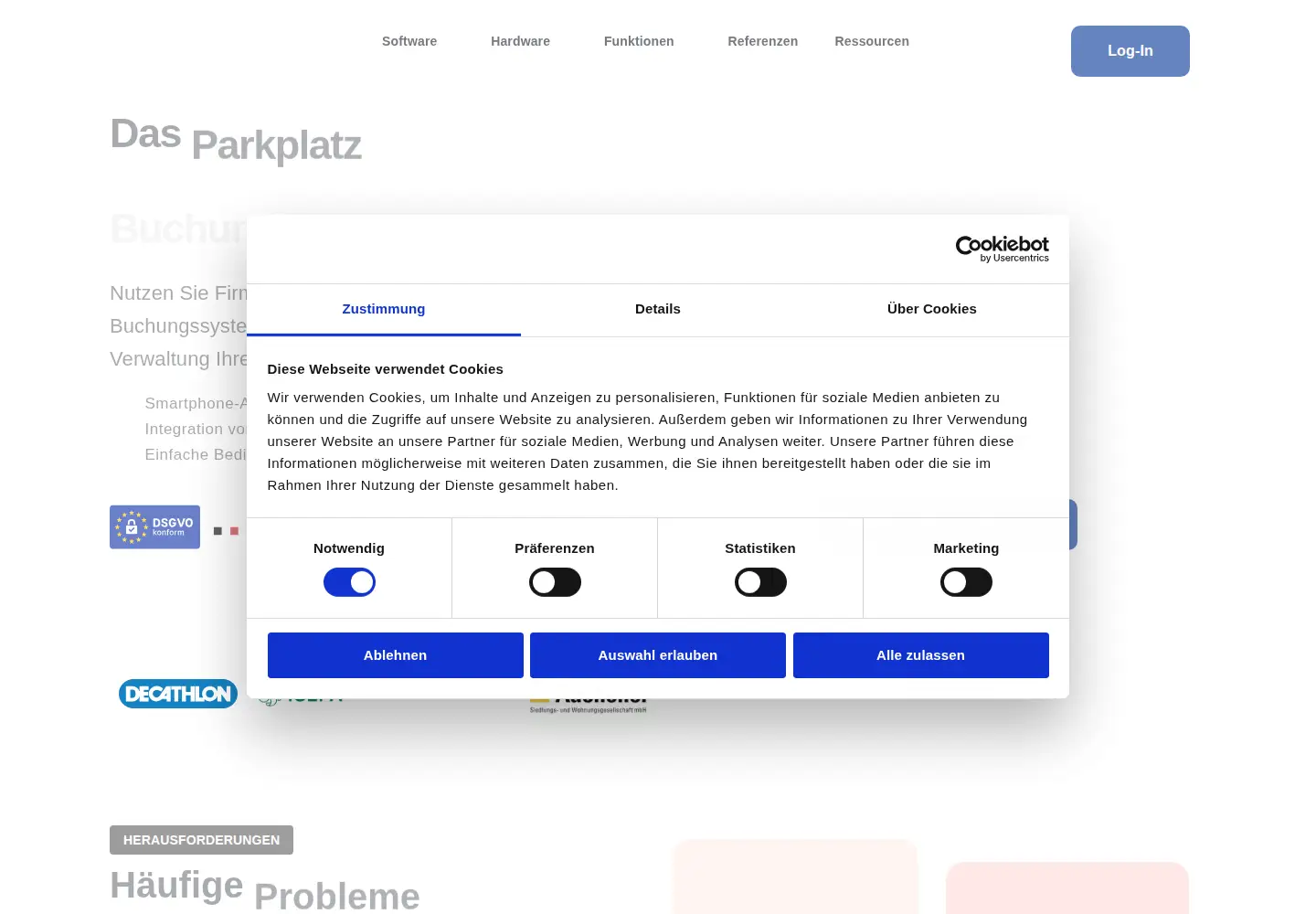 Screenshot of firmparking.de
