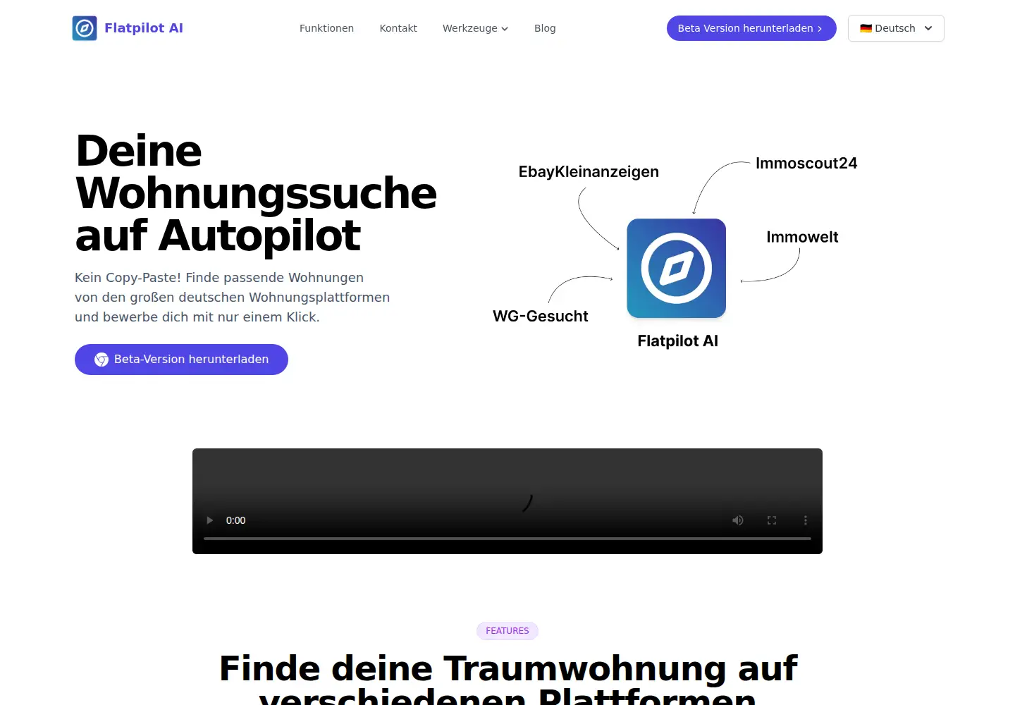 Screenshot of flatpilot.de