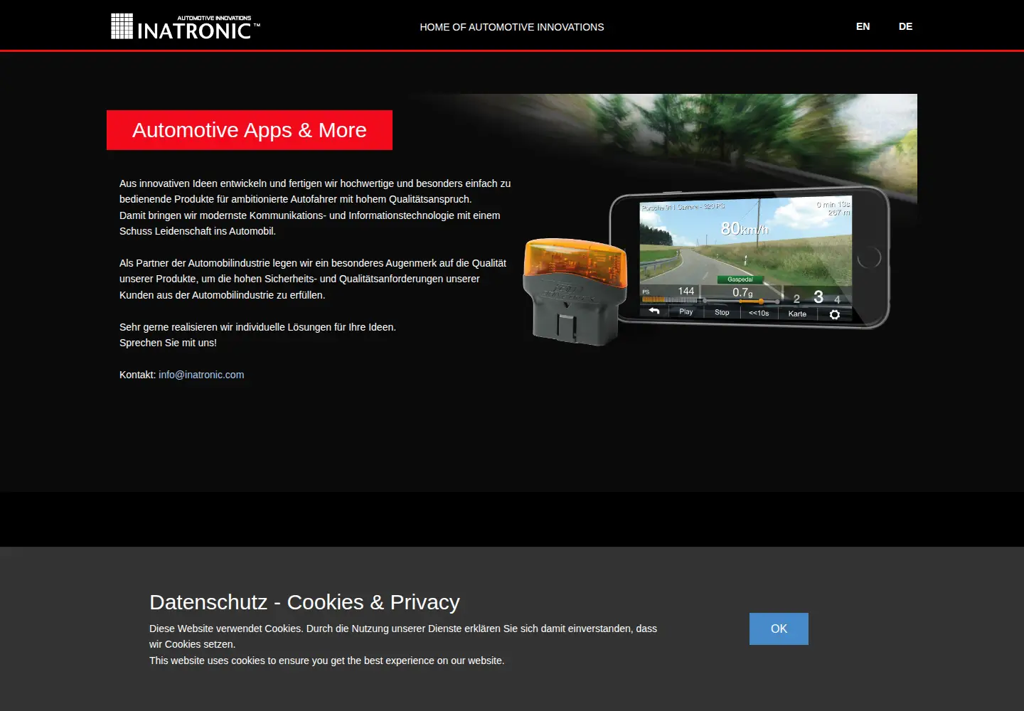 Screenshot of inatronic.de