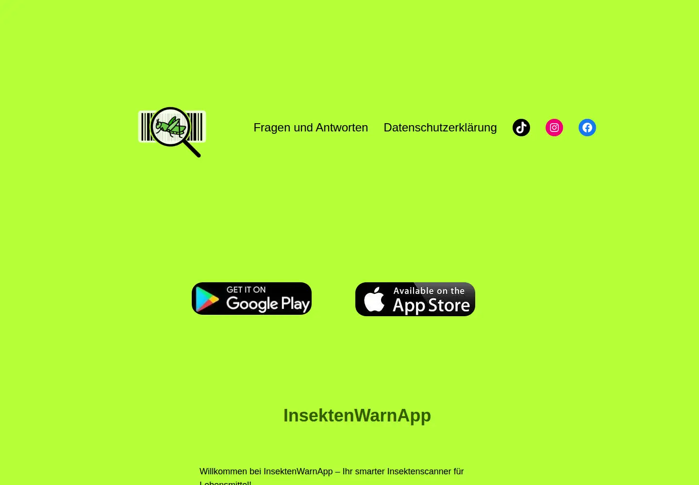 Screenshot of insektenwarnung.de