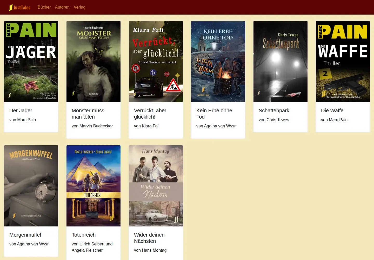 Screenshot of justtales.de