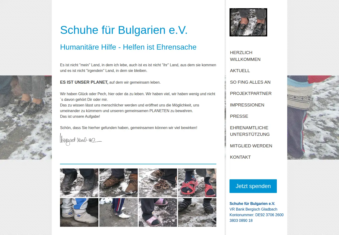 Screenshot of schuhe-fuer-bulgarien.de