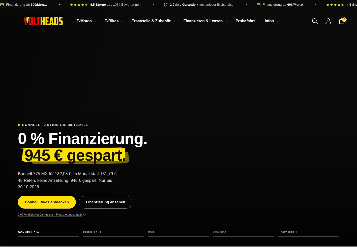 Captured homepage of voltheads.de in the current scan