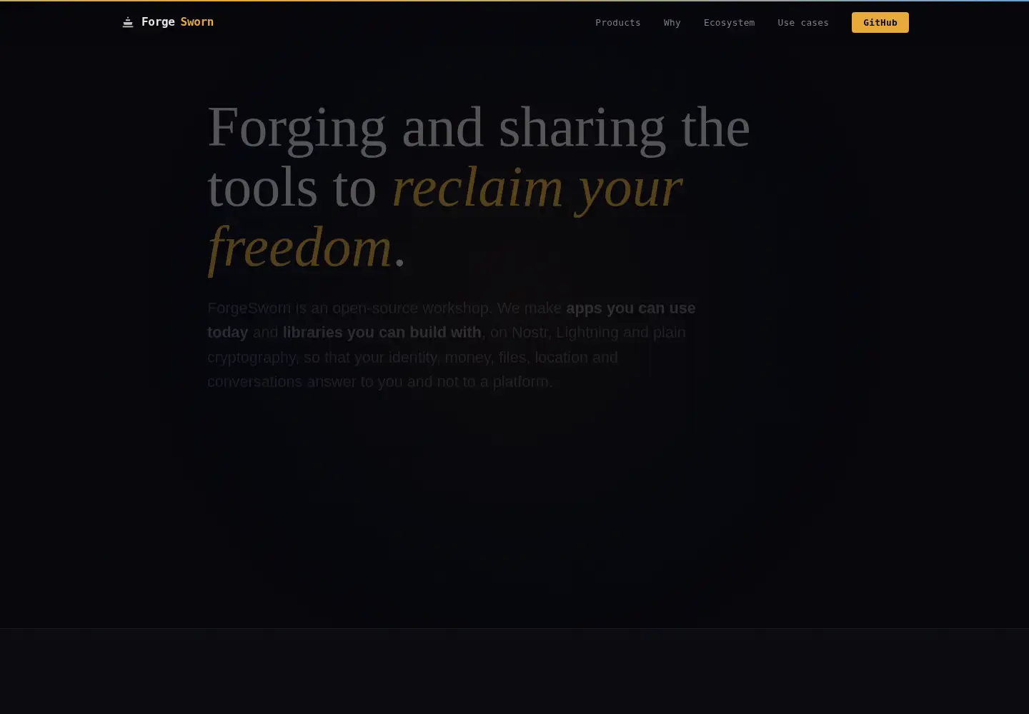 Screenshot of forgesworn.dev