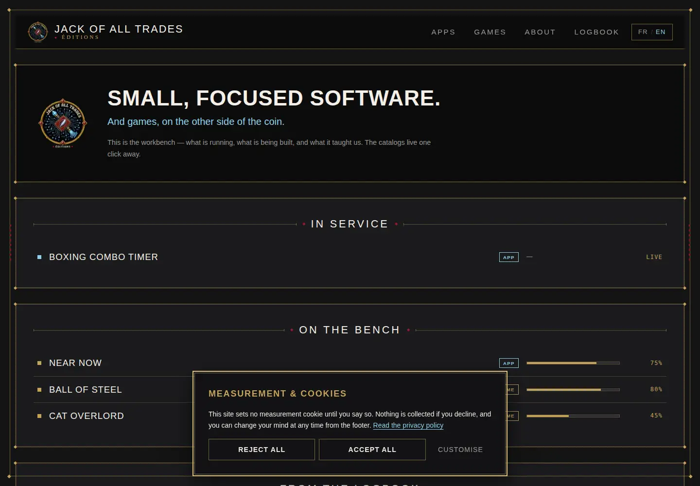 Screenshot of jack-of-all-trades.dev